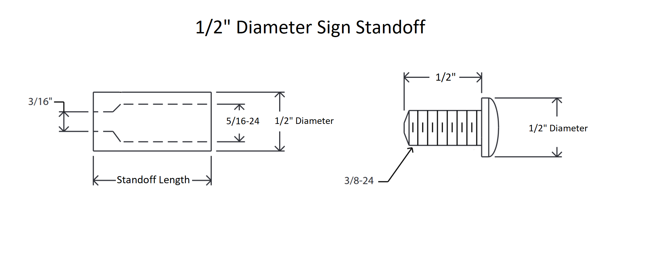 Anodized Aluminum Sign Standoffs - Image 4