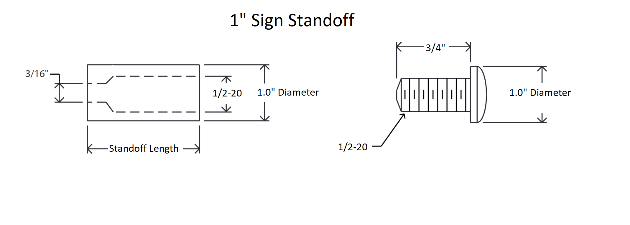 Anodized Aluminum Sign Standoffs - Image 6