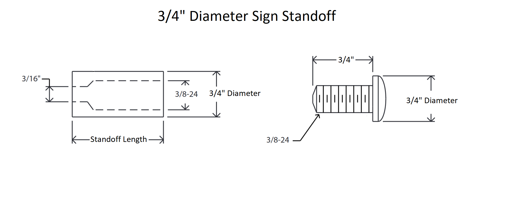 Anodized Aluminum Sign Standoffs - Image 7